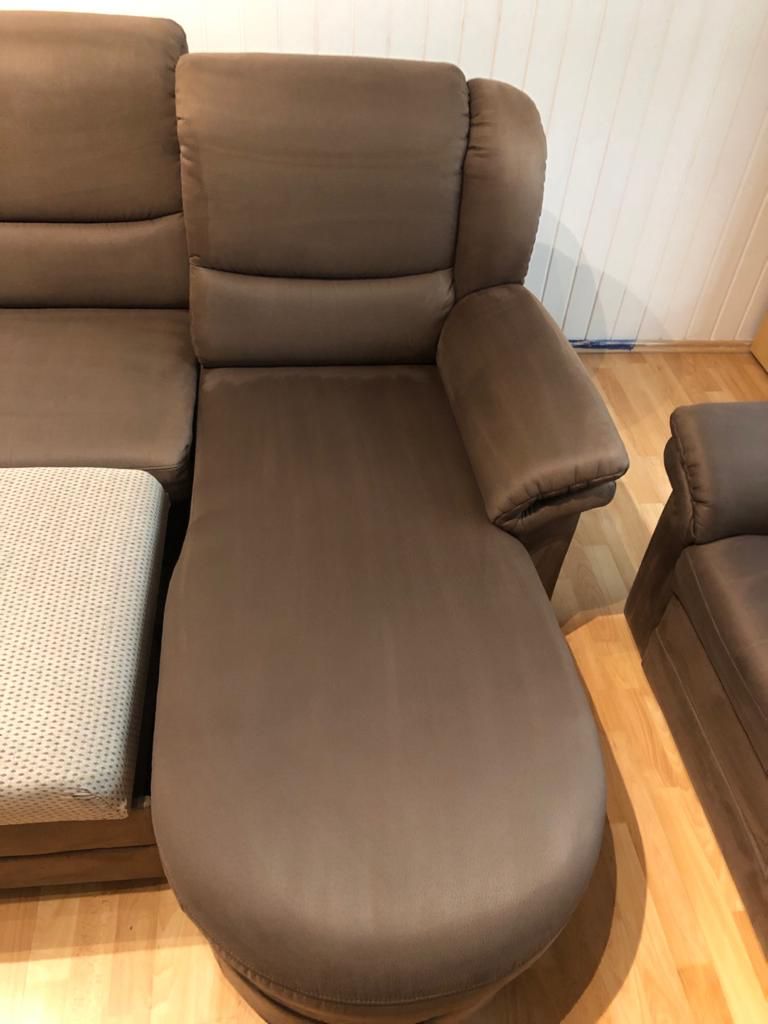 Nachher: Couch · Stoff nach der Reinigung