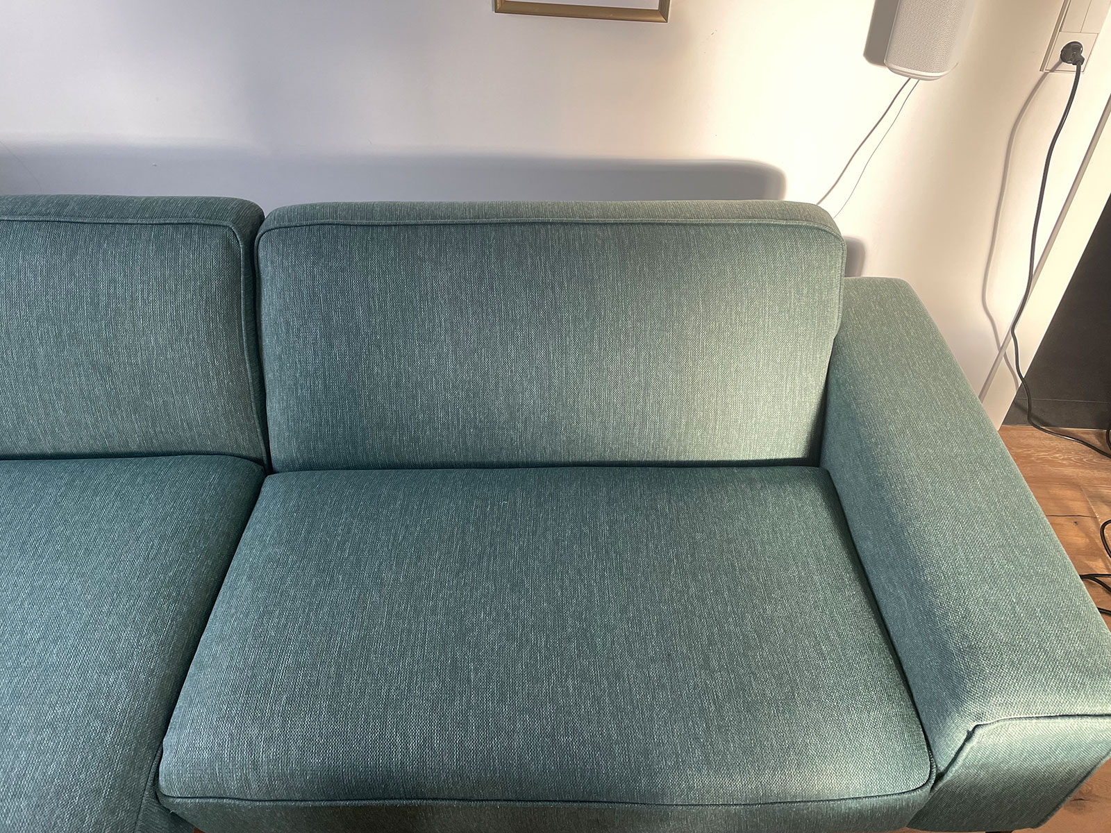 Nachher: Sofa · Stoff nach der Reinigung
