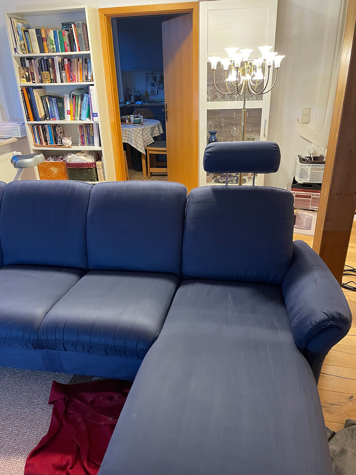 Nachher: Ecksofa · Stoff nach der Reinigung